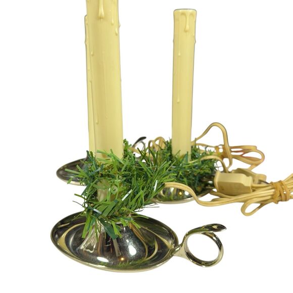 VTG Williamsburg Colonial Electric Window Candle Set Of 3 Handled Holder - Picture 2 of 7